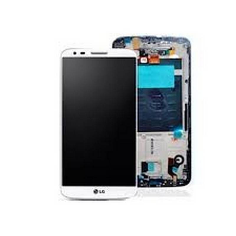 Pantalla completa para lg Optimus G2 D802 E940 con marco color blanca