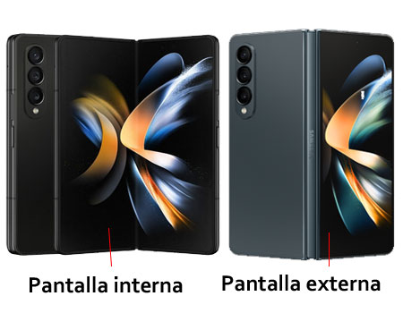 Pantalla externa vs interna Samsung Galaxy Z Fold 4 F936B
