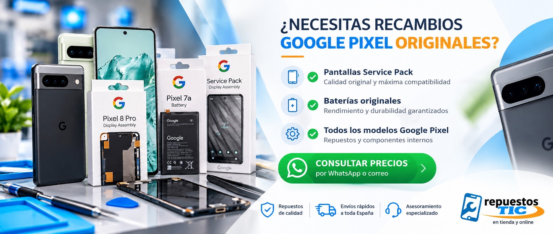 recambios originales de Google Pixel